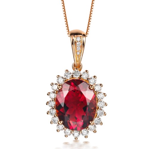 Luxurious natural red Tourmaline Pendant